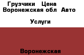 Грузчики › Цена ­ 250 - Воронежская обл. Авто » Услуги   . Воронежская обл.